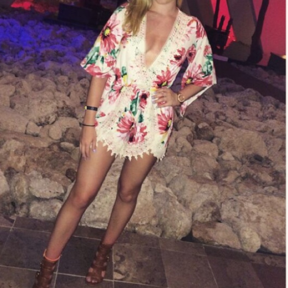 Floral print romper